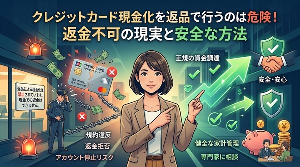 クレジットカード現金化を返品で行うのは危険！返金不可の現実と安全な方法